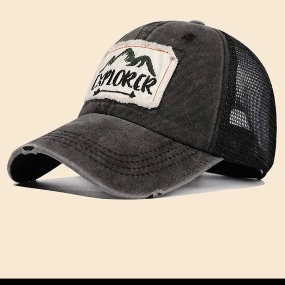 Explorer Distressed Baseball Cap New